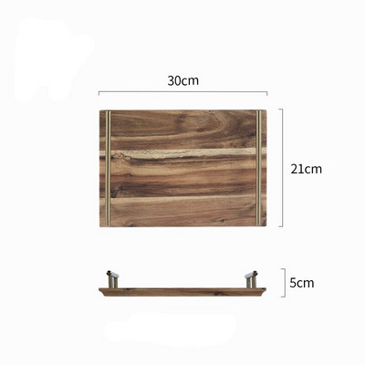 Szerelembetegség fa tálalótálca téglalap fém fogantyús gyümölcs pizza sushi edény étel tároló tányér konténer szállodai vitrin