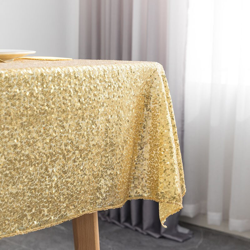 Dekoratyvinė blizgučiai Vestuvių staltiesė Vakarėlis Vestuvių Dekoras Stalo užvalkalas Šampanas Tiffany Green Wed staltiesė