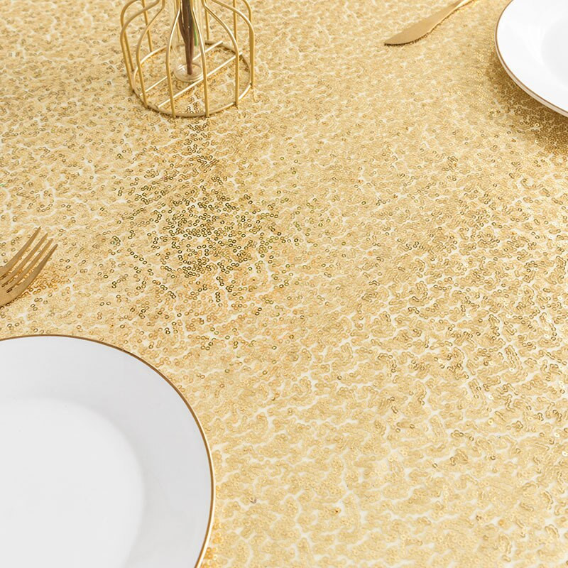 Dekoratyvinė blizgučiai Vestuvių staltiesė Vakarėlis Vestuvių Dekoras Stalo užvalkalas Šampanas Tiffany Green Wed staltiesė