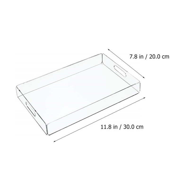 Tavă acrilică transparentă Farfurie acrilice pentru gustări Tavă pentru băuturi Tavă pentru gustări Tavă cu alimente Farfurie multifuncțională pentru depozitare Tavă pentru prosoape de baie