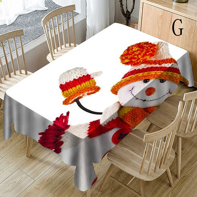 GNHYLL Kalėdinė staltiesė Dulkėms atspari stalo apdangalas Kalėdų padėkos dienos vakarienė 3D staltiesė namų vakarėlio dekoras