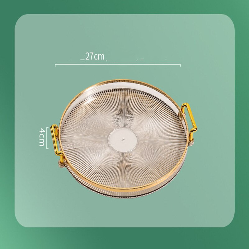 Nordijski okrugli kupaonski tanjur Dekor Zlatna ručka za pladanj za pohranu kozmetike Creat Kitchen Snack Poslužavnik za pohranu voća Organizator za pribor za čaj