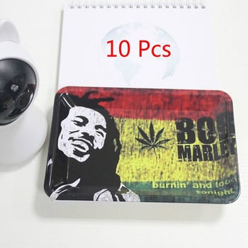 10 τμχ Weed Rolling Tray Μεταλλικός Δίσκος Καπνίσματος Ρολό Τσιγάρων Herb Tobacco Δίσκοι από λευκοσίδηρο Δίσκοι καπνού για τσιγάρο