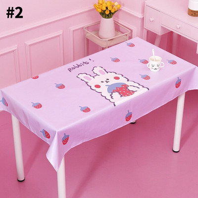 Față de masă Ins Girly Heart Dormitor pentru studenți Covoraș de birou drăguț PVC Față de masă cu desene animate rezistente la apă Masă de ceai Covorașe de izolare fără sudură