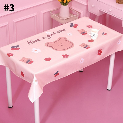Față de masă Ins Girly Heart Dormitor pentru studenți Covoraș de birou drăguț PVC Față de masă cu desene animate rezistente la apă Masă de ceai Covorașe de izolare fără sudură