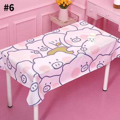 Față de masă Ins Girly Heart Dormitor pentru studenți Covoraș de birou drăguț PVC Față de masă cu desene animate rezistente la apă Masă de ceai Covorașe de izolare fără sudură