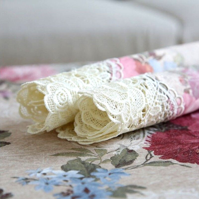 Fețe de masă din dantelă cu trandafiri mândru Față de masă cu imprimeu floral Pastoral dreptunghiular acoperit de masă pânză pentru decorare nuntă prosop