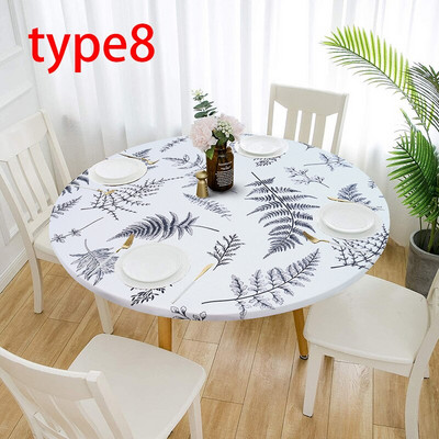 1db vízálló, csúszásmentes terítők kerek elasztikus terítő klasszikus mintás asztalterítő huzat dohányzóasztal alátét otthoni konyhához