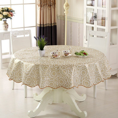Kerek asztalterítő PVC terítő rátétek Vízálló esküvői babazuhany születésnapi bankett dekoráció otthoni étkezőasztal huzat 180cm
