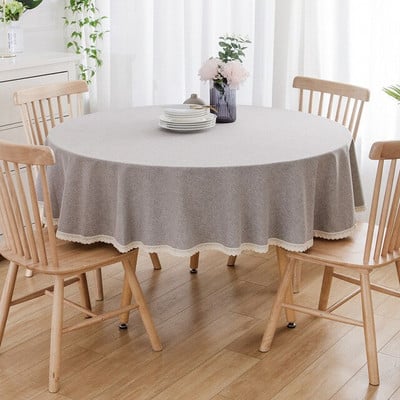 Obrus, jednofarebný farbený obrus na jedálenský stôl, jednoduchý štýl, červený okrúhly obrus, nappe de table, dekorácia, banket, vianočný