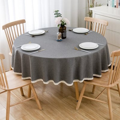 Obrus, jednofarebný farbený obrus na jedálenský stôl, jednoduchý štýl, červený okrúhly obrus, nappe de table, dekorácia, banket, vianočný