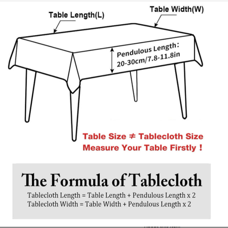 Stačiakampis ir kvadratinis staltiesė Neperšlampama ir vandeniui atspari staltiesė Dekoratyvinė medžiaginė stalo danga su kutu
