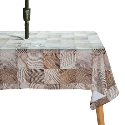 Față de masă impermeabilă în aer liber imprimată digital cu orificiu pentru fermoar Față de masă umbrelă de plajă Față de masă impermeabilă 29 de culori