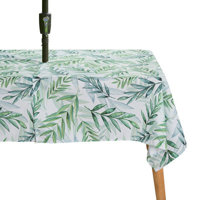 Față de masă impermeabilă în aer liber imprimată digital cu orificiu pentru fermoar Față de masă umbrelă de plajă Față de masă impermeabilă 29 de culori