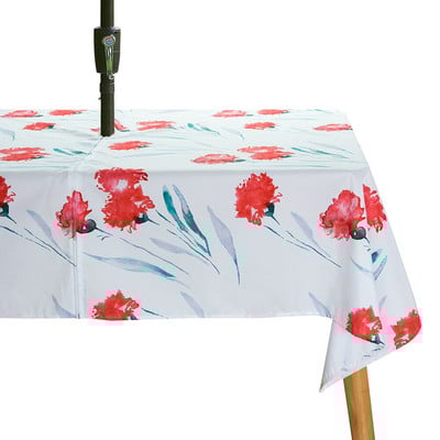 Față de masă impermeabilă în aer liber imprimată digital cu orificiu pentru fermoar Față de masă umbrelă de plajă Față de masă impermeabilă 29 de culori