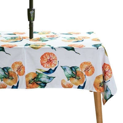 Față de masă impermeabilă în aer liber imprimată digital cu orificiu pentru fermoar Față de masă umbrelă de plajă Față de masă impermeabilă 29 de culori