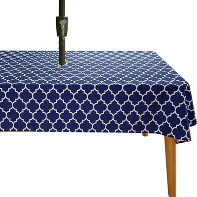 Față de masă impermeabilă în aer liber imprimată digital cu orificiu pentru fermoar Față de masă umbrelă de plajă Față de masă impermeabilă 29 de culori