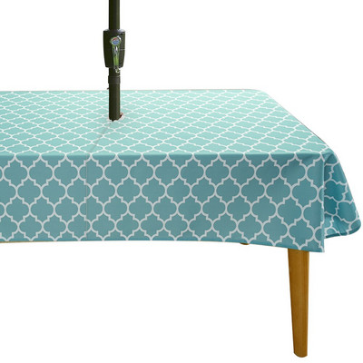 Față de masă impermeabilă în aer liber imprimată digital cu orificiu pentru fermoar Față de masă umbrelă de plajă Față de masă impermeabilă 29 de culori