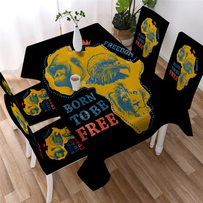 BeddingOutlet afrikai terítő Geometrikus etnikai asztaltakaró Többfunkciós egyiptomi vízálló asztalterítő kültéri otthonra