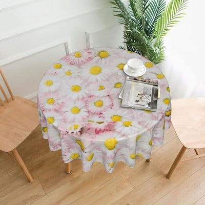 Obrus Daisy okrúhly dekoratívny elegantný kvetinový obrus na stôl bytová dekorácia večera veľkoobchodný ochranný obrus
