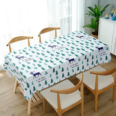 Plastikinė PVC Stora stačiakampė grotelių spausdinta staltiesė, atspari vandeniui, alyvai atspari Namų virtuvės valgomasis Stalo šluostė Degimo kilimėlis Aliejinė audekla