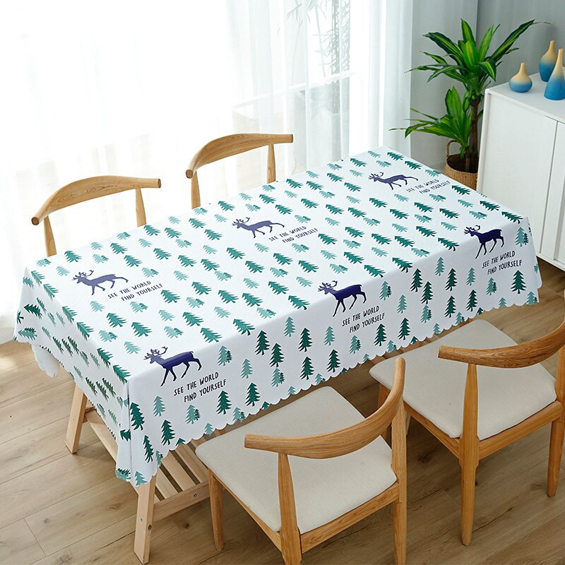 Plastikinė PVC Stora stačiakampė grotelių spausdinta staltiesė, atspari vandeniui, alyvai atspari Namų virtuvės valgomasis Stalo šluostė Degimo kilimėlis Aliejinė audekla