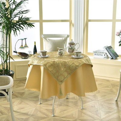 Najnovija 2 kom/set okruglih 140cm luksuznih šljokica vanjskih stolnjaka, modnih heklanih jacquard vrtnih stolnjaka od crvenog vina