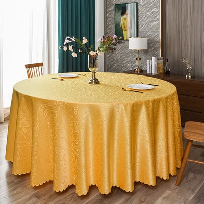 Europos žakardo vestuvinio stalo užvalkalas Apvalus stalo audinys Poliesterio stalo skalbiniai Viešbučių banketai Stačiakampio stalo dekoravimo didmeninė prekyba