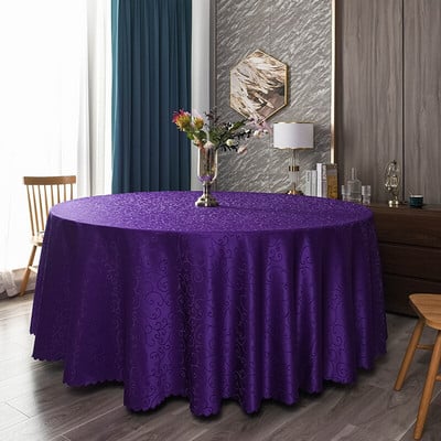 Europos žakardo vestuvinio stalo užvalkalas Apvalus stalo audinys Poliesterio stalo skalbiniai Viešbučių banketai Stačiakampio stalo dekoravimo didmeninė prekyba