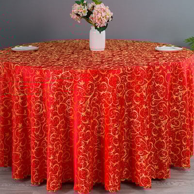 Europos žakardo vestuvinio stalo užvalkalas Apvalus stalo audinys Poliesterio stalo skalbiniai Viešbučių banketai Stačiakampio stalo dekoravimo didmeninė prekyba
