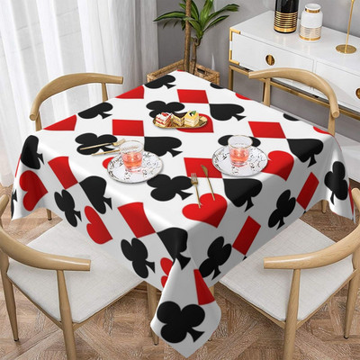 Stolnjak s printom pokera Srca Karo Tref Veleprodaja Elegantni pokrivač za stol Vanjski Poliesterski stolnjak sa prilagođenom zaštitom