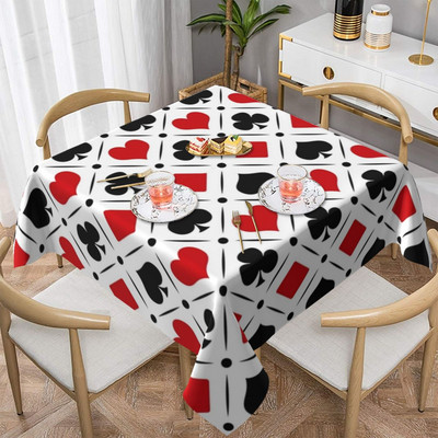 Stolnjak s printom pokera Srca Karo Tref Veleprodaja Elegantni pokrivač za stol Vanjski Poliesterski stolnjak sa prilagođenom zaštitom