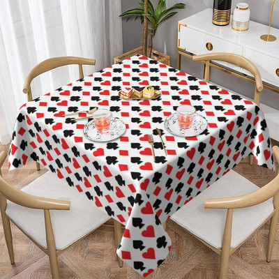 Stolnjak s printom pokera Srca Karo Tref Veleprodaja Elegantni pokrivač za stol Vanjski Poliesterski stolnjak sa prilagođenom zaštitom