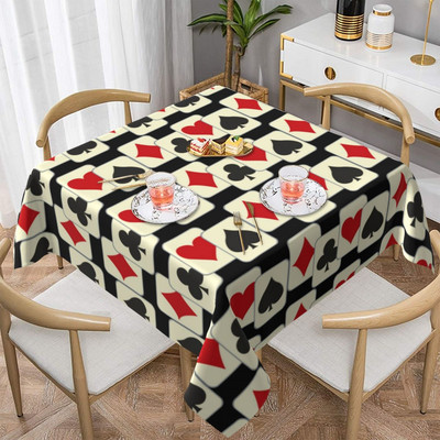 Stolnjak s printom pokera Srca Karo Tref Veleprodaja Elegantni pokrivač za stol Vanjski Poliesterski stolnjak sa prilagođenom zaštitom