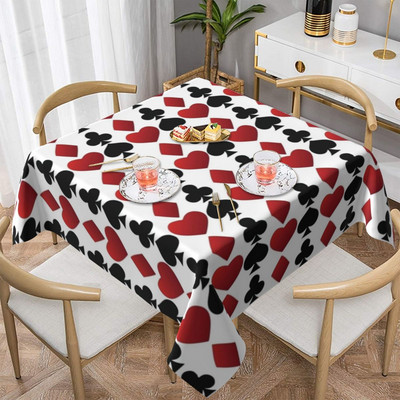 Stolnjak s printom pokera Srca Karo Tref Veleprodaja Elegantni pokrivač za stol Vanjski Poliesterski stolnjak sa prilagođenom zaštitom