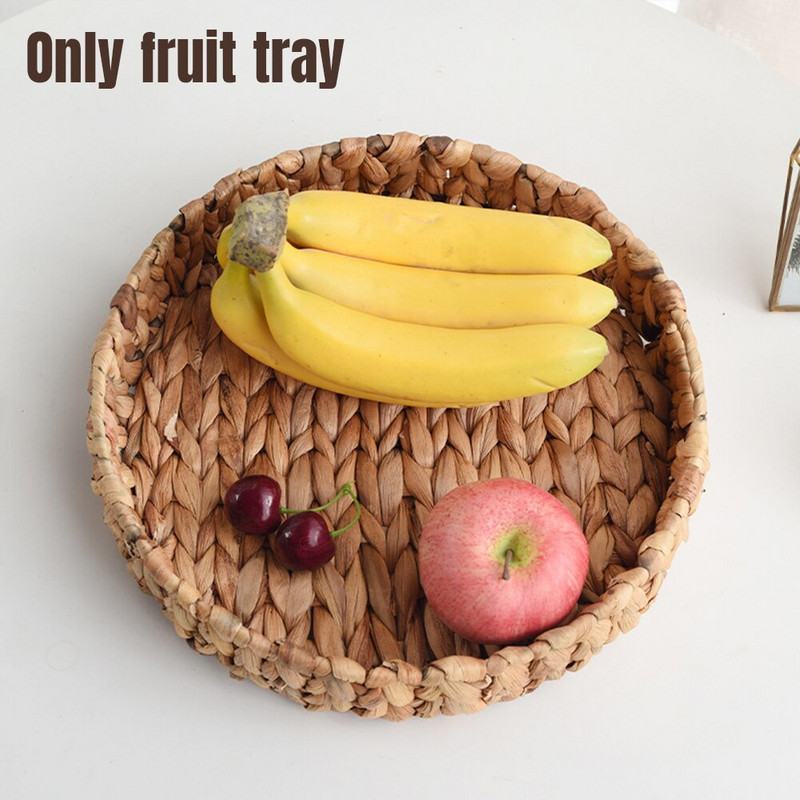 Izdržljivi držač za pohranu, višenamjenski hotel za teške uvjete rada, povrće, okrugli oblik, tkanje trave, pladanj s voćem, obrt, kućni dnevni boravak