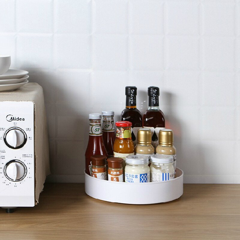 360 besisukantis, besisukantis padėklas, plastikinis neslystantis virtuvės laikymo indas Prieskoniai Užkandžiai Vaisiai Maisto saugojimo padėklai Kosmetikos laikymo lentyna