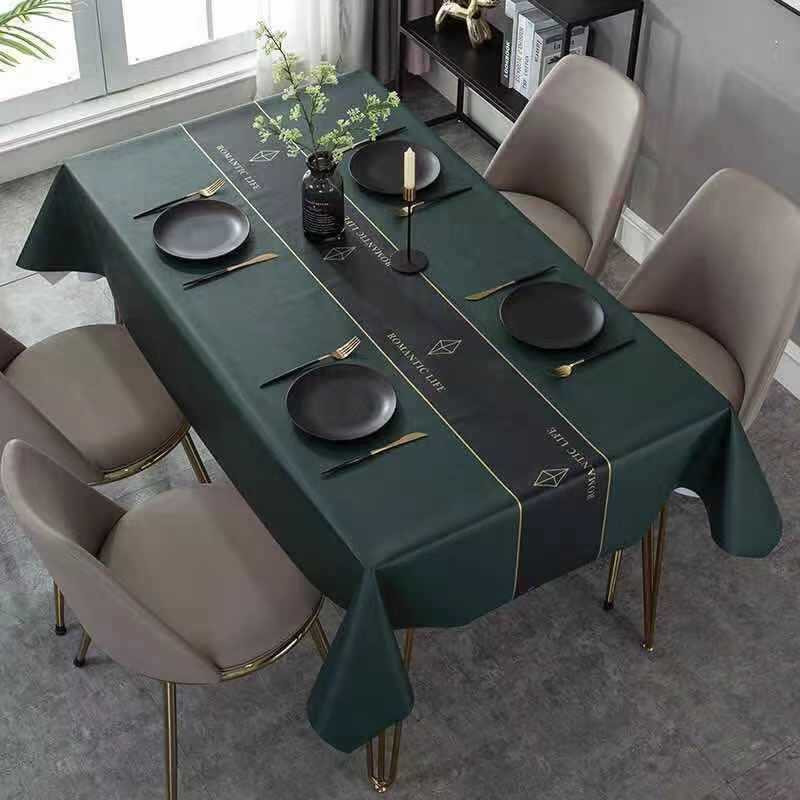 PU кожа устойчива на висока температура, водоустойчива и маслоустойчива покривка правоъгълна домакинска масичка за кафе покривка