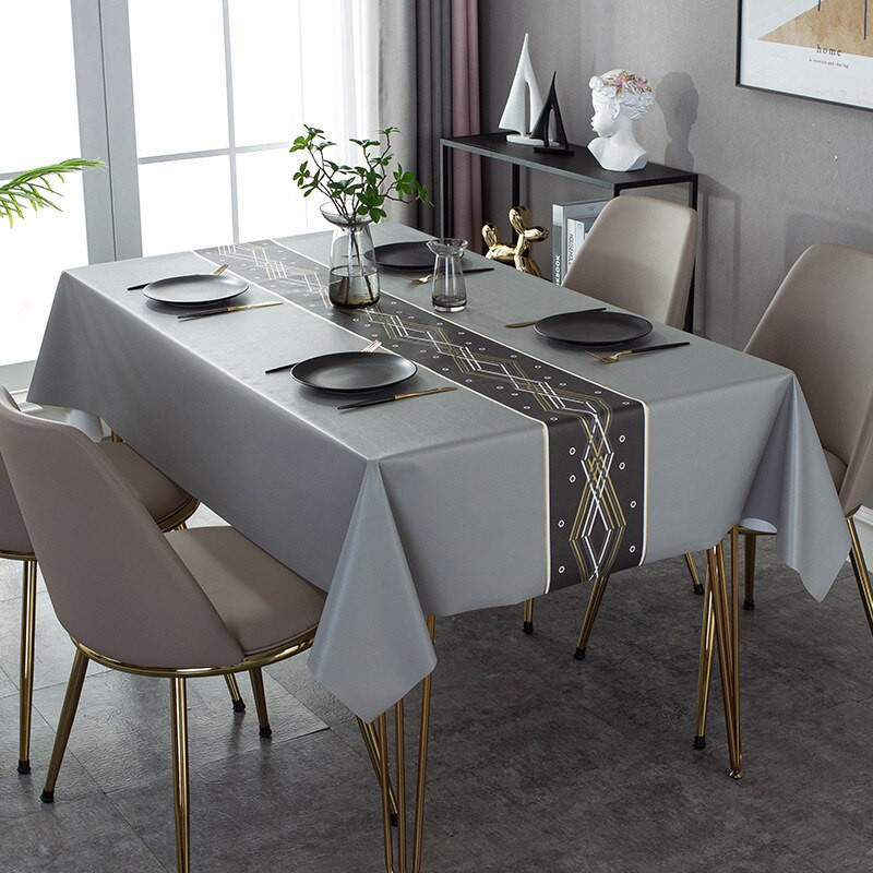 PU кожа устойчива на висока температура, водоустойчива и маслоустойчива покривка правоъгълна домакинска масичка за кафе покривка