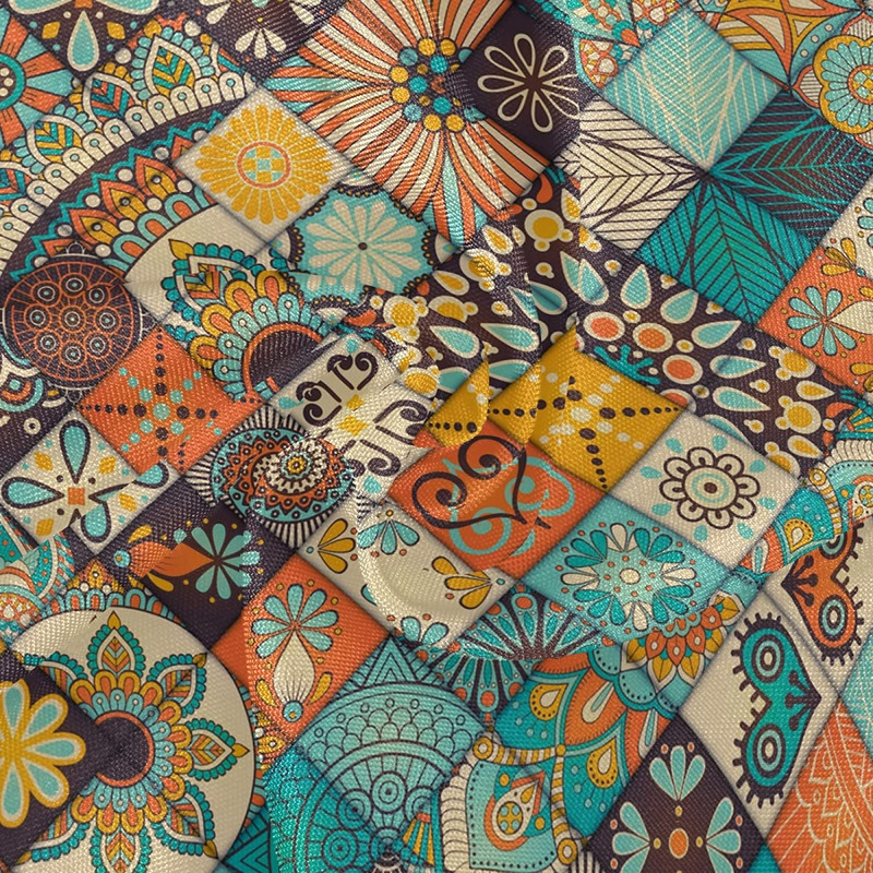 Bohemian Mexican Talavera Okrugli stolnjak Vodootporan i otporan na mrlje Poliesterski stolnjak za kućnu kuhinju blagovaonice