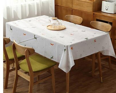 Nordijski perivi PVC stolnjak Vodootporni plastični stolnjak za jednokratnu upotrebu Prekrivač za stol Pravokutna mušena tkanina Stolna krpa
