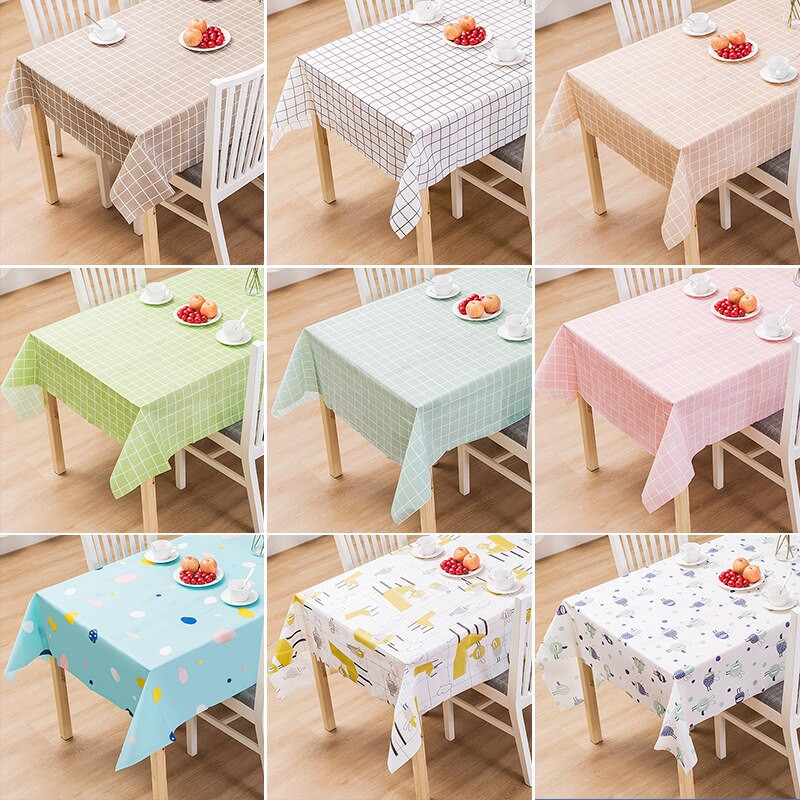 Nordijski perivi PVC stolnjak Vodootporni plastični stolnjak za jednokratnu upotrebu Prekrivač za stol Pravokutna mušena tkanina Stolna krpa