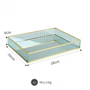 Stiklinis veidrodinis padėklas Auksinis/smulkintas/juodas metalinis kraštas raudono vyno lėkštės dekoravimas laikymo padėklai Tortų įrankiai Namų dekoras Modernūs laikymo padėklai