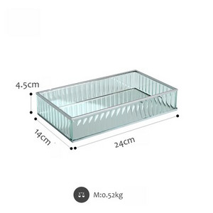 Stiklinis veidrodinis padėklas Auksinis/smulkintas/juodas metalinis kraštas raudono vyno lėkštės dekoravimas laikymo padėklai Tortų įrankiai Namų dekoras Modernūs laikymo padėklai