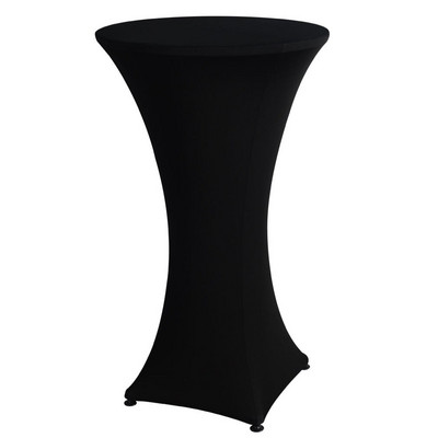 Aukštos kokybės kokteilių stalo užvalkalas Spandex Lycra Vestuvių vakarėlio stalo užtiesalai Audiniai renginiams Balta juoda apvali staltiesė