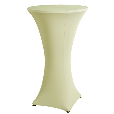 Aukštos kokybės kokteilių stalo užvalkalas Spandex Lycra Vestuvių vakarėlio stalo užtiesalai Audiniai renginiams Balta juoda apvali staltiesė