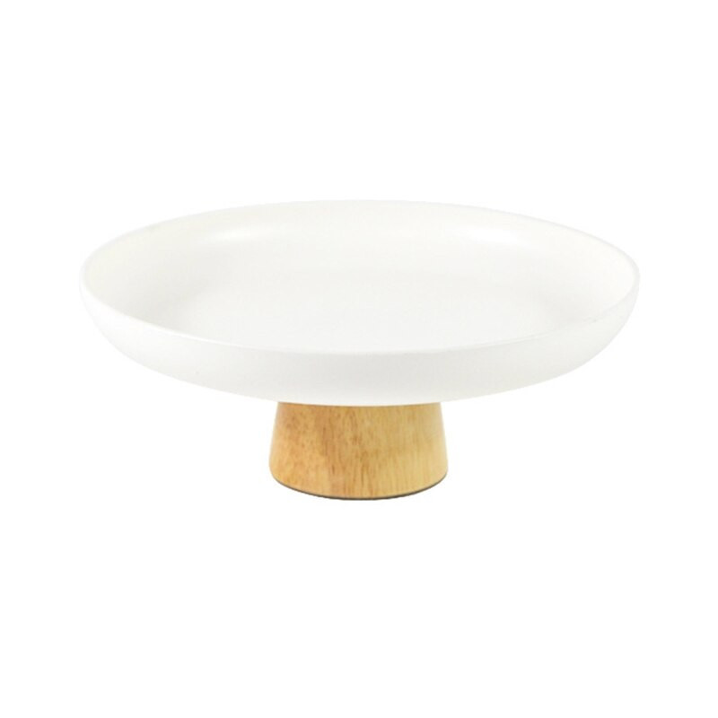 50 LB Arbatos Maisto indas Gėrimų lėkštė Papuošalų dėklas su mediniu pagrindu Stalinis laikymo padėklas Apvalus serviravimo padėklas Virtuvė Pradžia