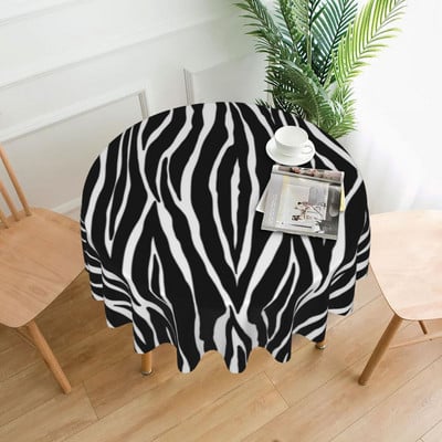 Obrus s palmovými listami, zebra a kvetinovou potlačou, lacný dekoratívny obrus na stôl, večera, ochrana na mieru, polyesterový obrus