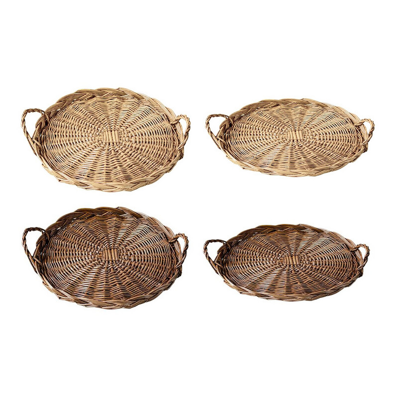 Duona Vaisiai Rotango laikymo padėklas Laikymo krepšelis Apvalus laikymo krepšelis Dėklas Pinti krepšelis Maisto pusryčių ekranas Klasikinė maisto keptuvė