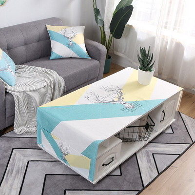 Poliesterio staltiesė Briedis Spausdintas stalo viršelis Buitinis stačiakampis darbastalio dangtelis Dulkėms atsparus staltiesė Namų dekoras Manteles